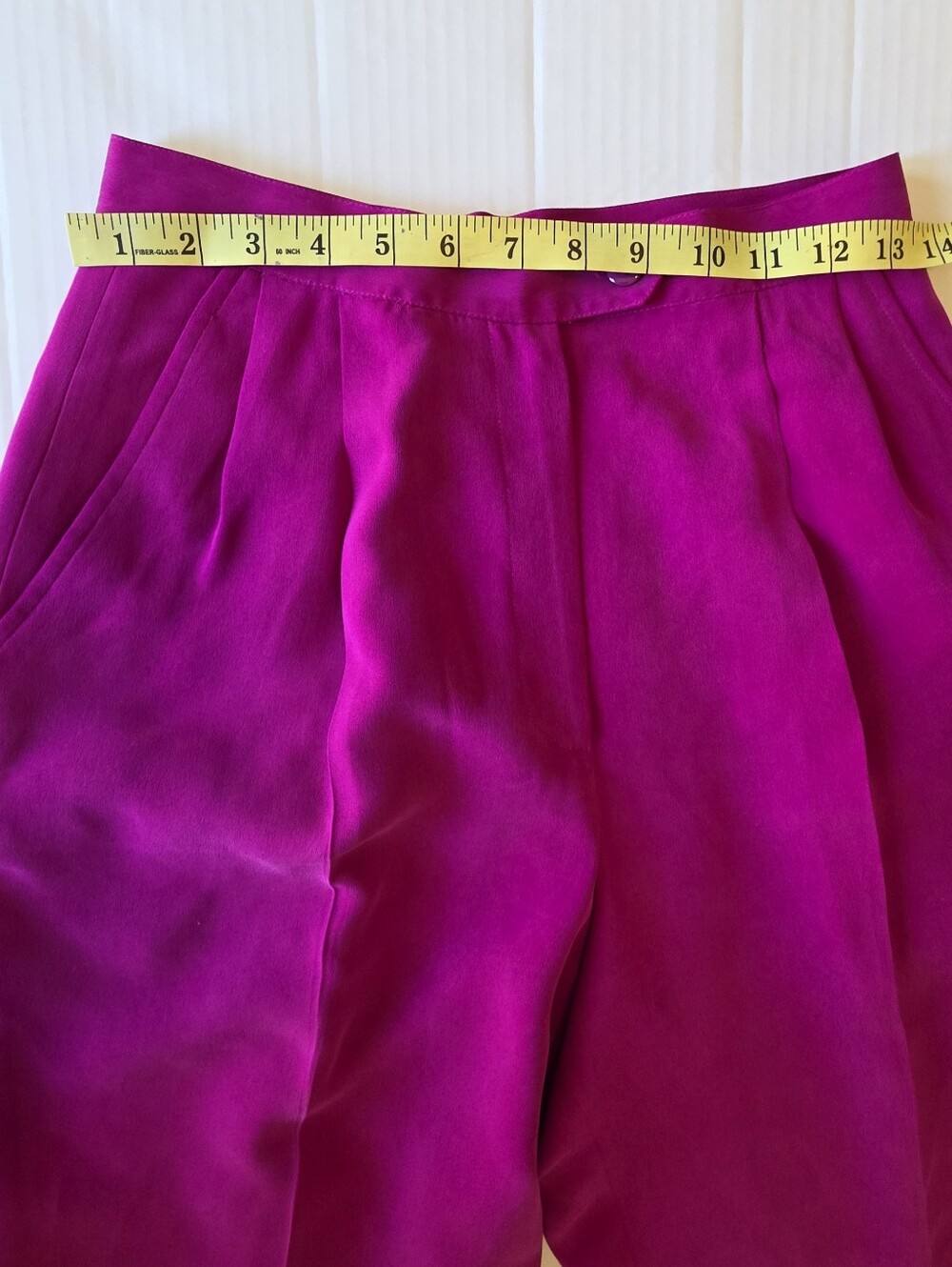 Jones new york 2 Pices Silk Magenta Pant Suit Women Quiet Luxury Minimalist Sz 8 - Picture 10 of 14